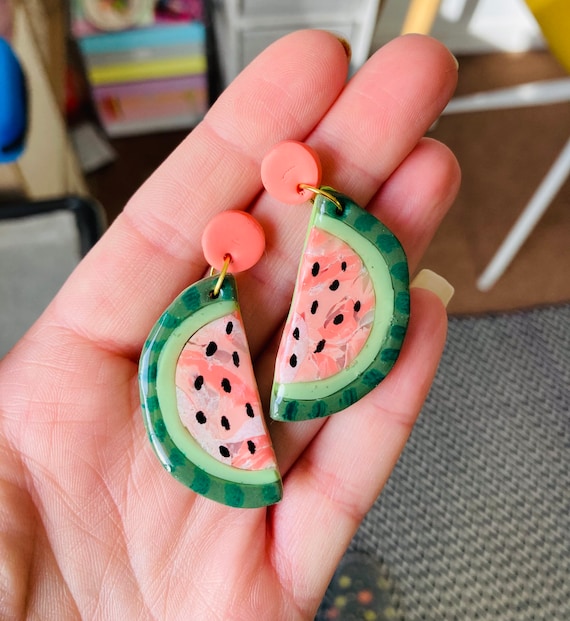 Watermelon earrings etsy deals
