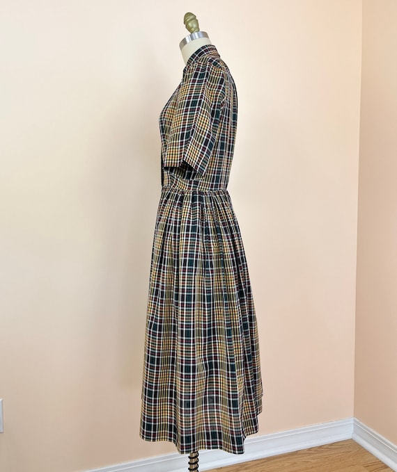 1950's Vintage Shirt Dress - Vintage Cotton Dress… - image 5