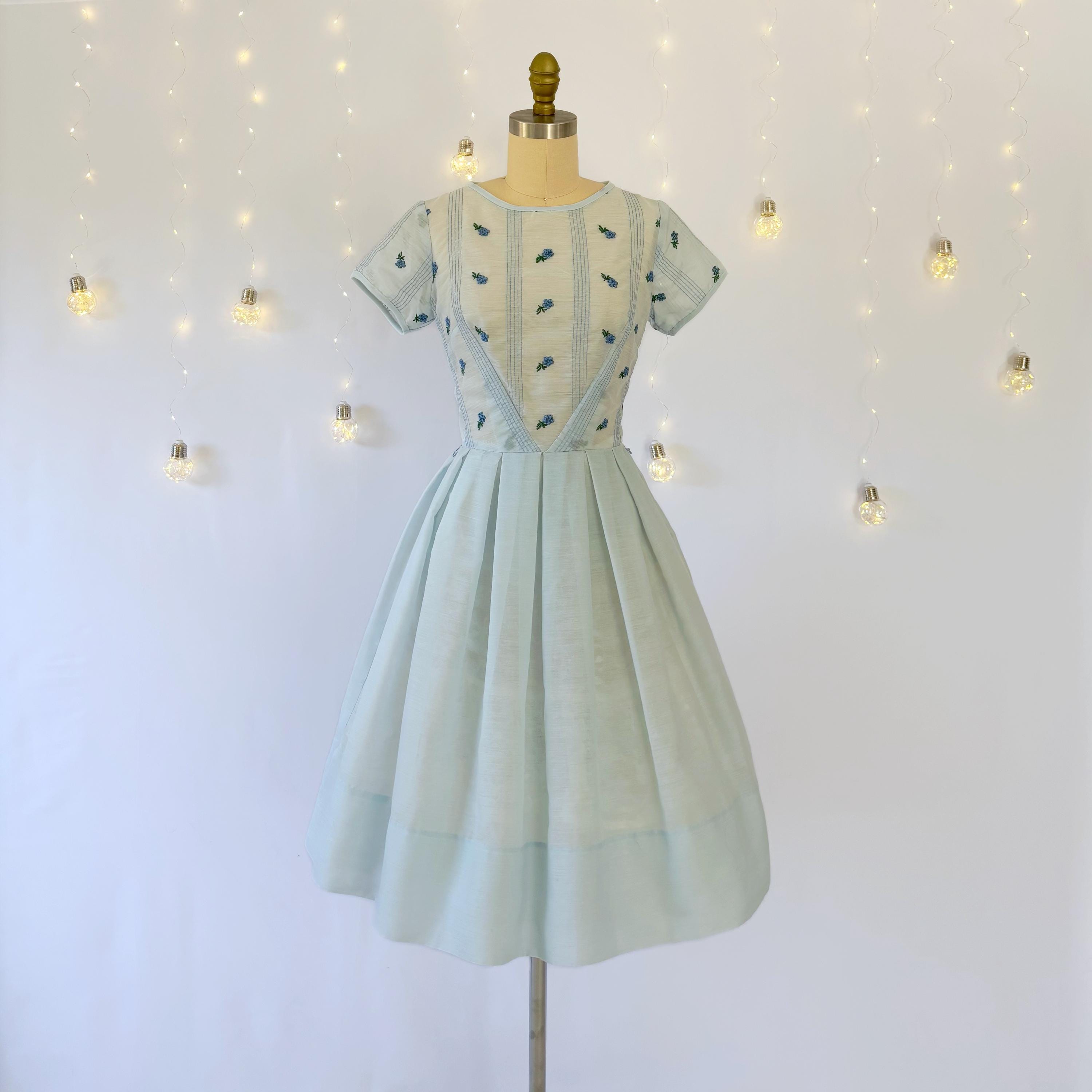 50s sweetheart knot back floral flare dress Sweetheart Corset Tiered Fit and Flare Dress junior / 10 / hunter-green main image 1