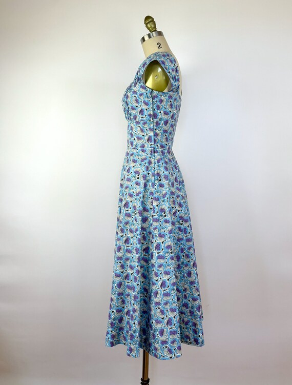 Vintage 1950's Sundress with Jacket - Blue 50s Dr… - image 6