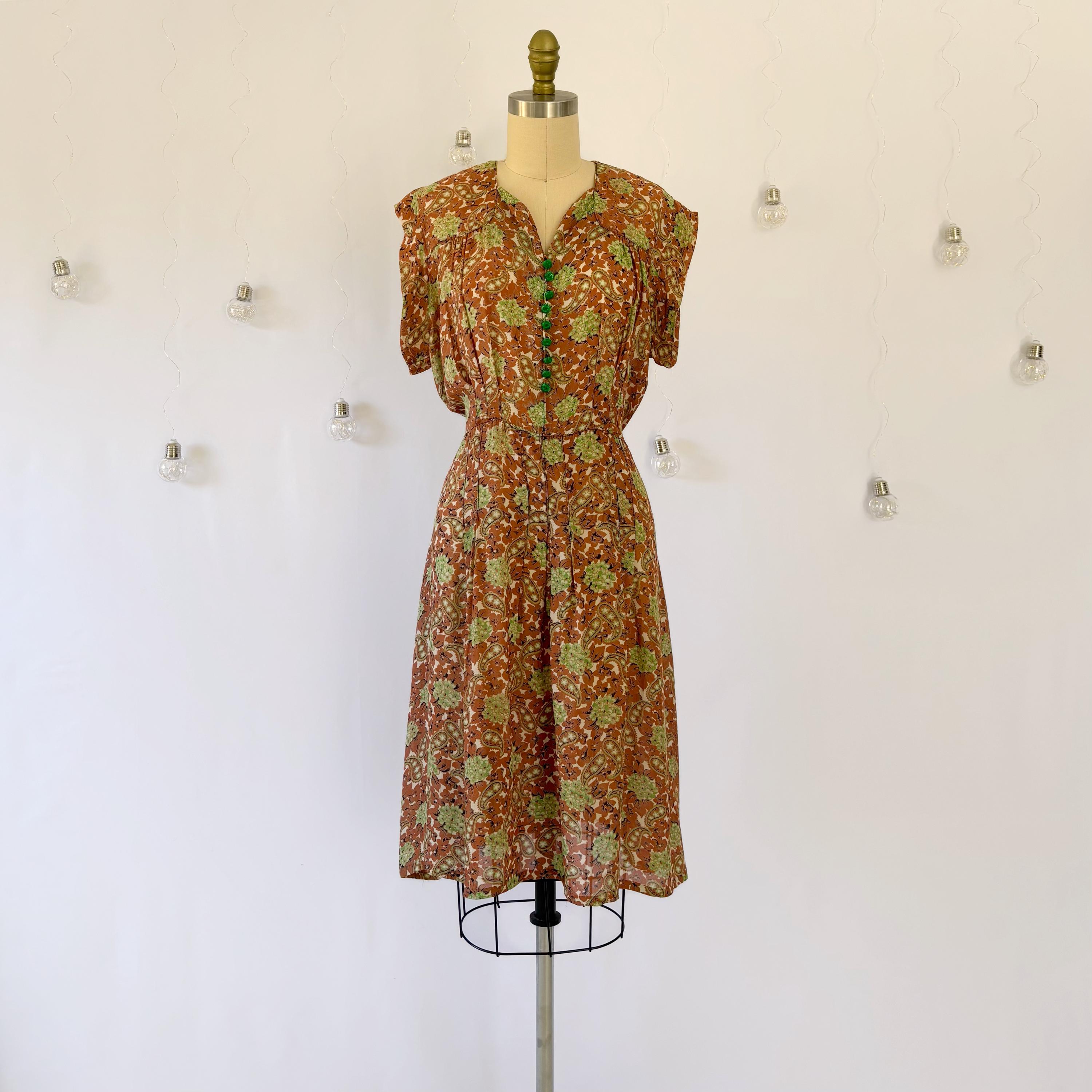 Chiffon Dress 1940s - Etsy