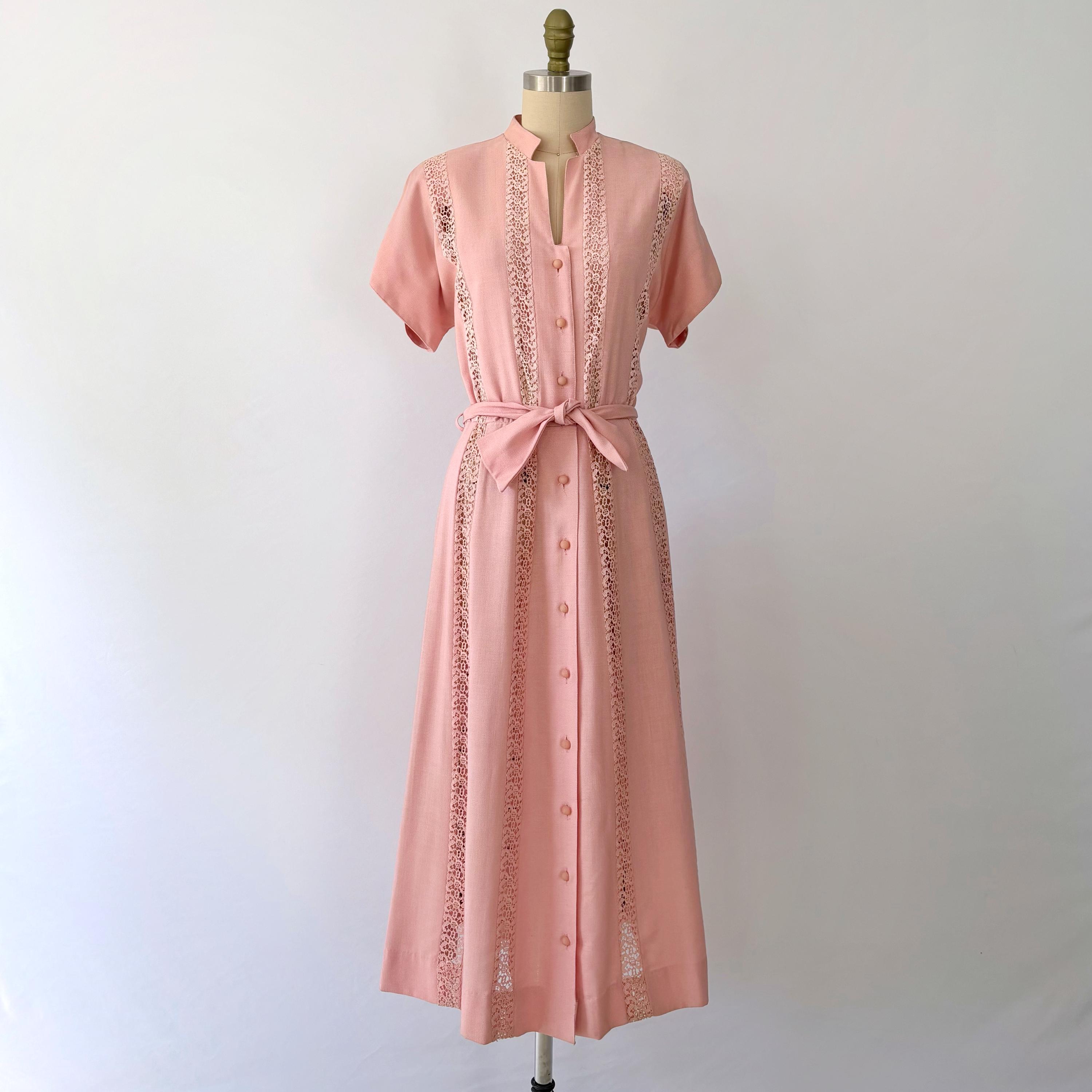 1940年代 salmon pink dress Pink 1940s Dress - Etsy Canada