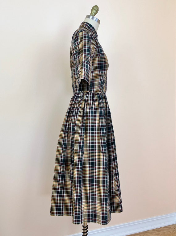 1950's Vintage Shirt Dress - Vintage Cotton Dress… - image 4