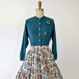 80s Ballantyne Pure Cashmere V Blue 40 Vintage Ballantyne 100