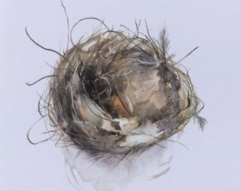 Kaart met een klein vogelnest