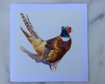The Dandy. Professionally printed greeting card from an original watercolour painting.