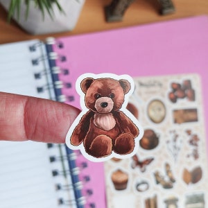 Brown Aesthetic Stickers – Cozy Chocolate Sticker Sheet for Journaling, Scrapbooking, Planner and Bullet Journal image 6