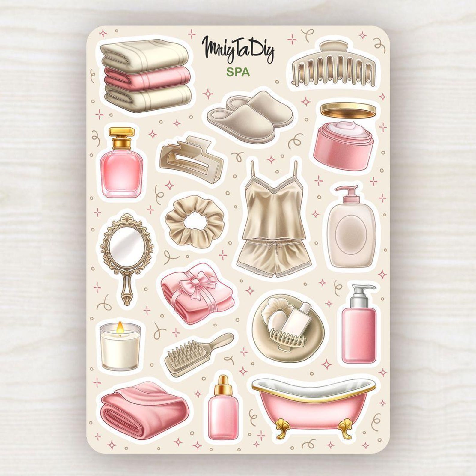 Spa Day Sticker Sheet – Self-care, Beauty, and Relaxation Stickers - Etsy