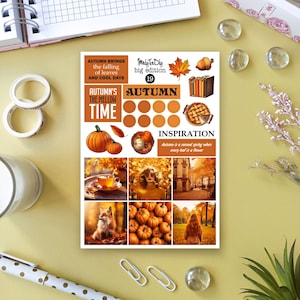 Sticker Sheet – Big Edition 19. A-5, Fall Stickers, Autumn Stickers, Word Stickers, Seasonal Stickers, Bujo Stickers, Planner Stickers