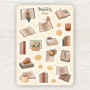 Sticker Sheet – Books. Bullet Journal Stickers, Planner Stickers, Scrapbook Stickers, Books Stickers, Reading Stickers