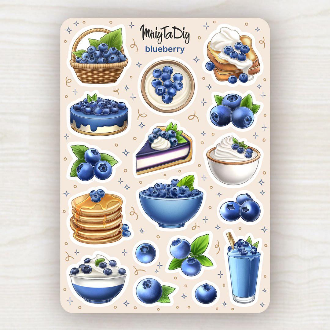 Blueberry Stickers – Blueberry Desserts, Pancakes, Yogurt and Sweet ...
