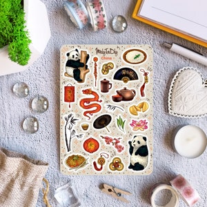 Stickervel - China. Bullet Journal Stickers, Planner Stickers, Scrapbook Stickers, China stijl, Oost