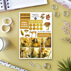 Sticker Sheet – Big Edition 18. A-5, Fall Stickers, Autumn Stickers, Word Stickers, Seasonal Stickers, Bujo Stickers, Planner Stickers