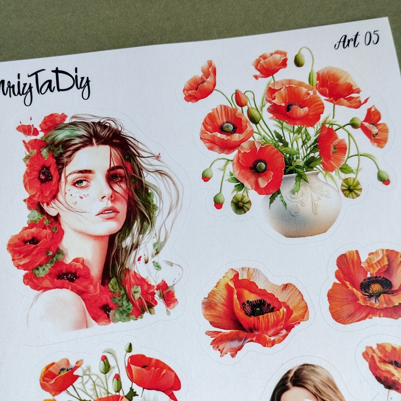 Feuille d'autocollants Art 05. Stickers Bullet Journal, Stickers Agenda