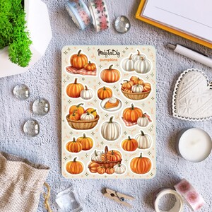 Hoja de pegatinas – Calabazas. Pegatinas de Bullet Journal, Pegatinas del Planificador, Pegatinas de Scrapbook, Calabazas, Halloween, Septiembre, Octubre, Otoño
