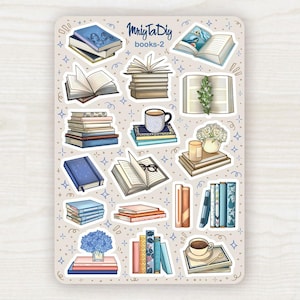 Sticker Sheet – Books-2. Bullet Journal Stickers, Planner Stickers, Scrapbook Stickers, Books Stickers, Reading Stickers