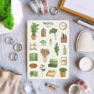Hoja de pegatinas – Escandinavo. Bullet Journal Stickers, Planner Stickers, Scrapbook Stickers, Scandi stickers, Decor Stickers, Plant Stickers