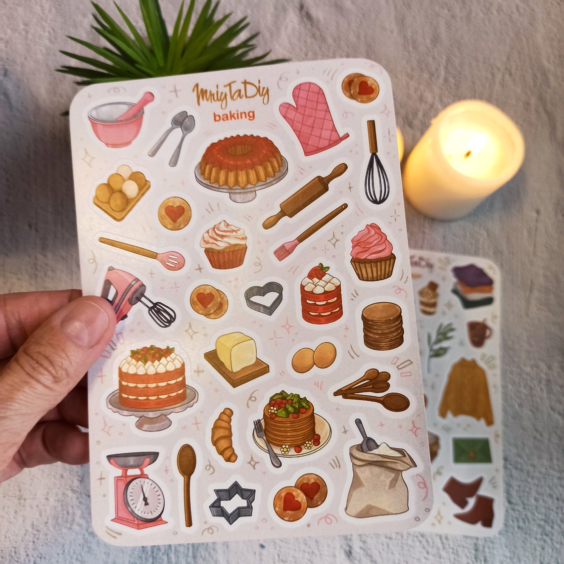 Sticker Sheet Baking. Bullet Journal Stickers Planner Etsy