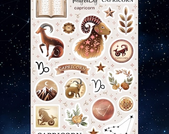 Capricorn Planner Stickers –Scrapbooking, Bullet Journal