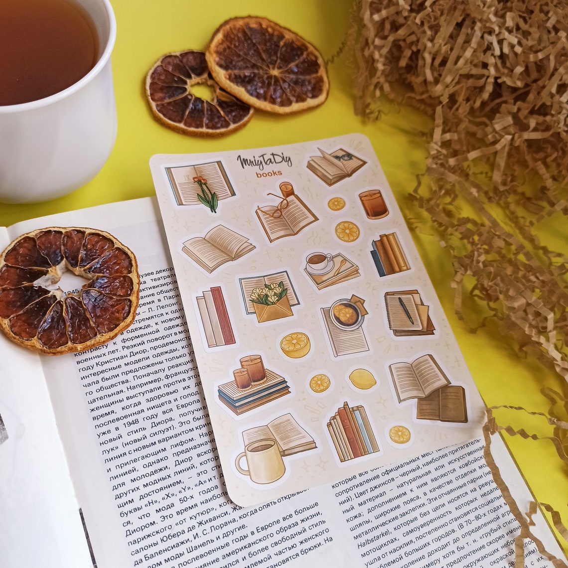 Sticker Sheet Books. Bullet Journal Stickers Planner Etsy