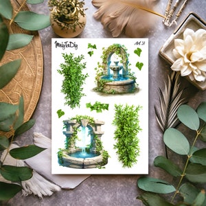 Hoja de pegatinas – Art 51. Pegatinas Bullet Journal, pegatinas Journal, pegatinas Scrapbook, pegatinas fuente, pegatinas Greenery, pegatinas Tree