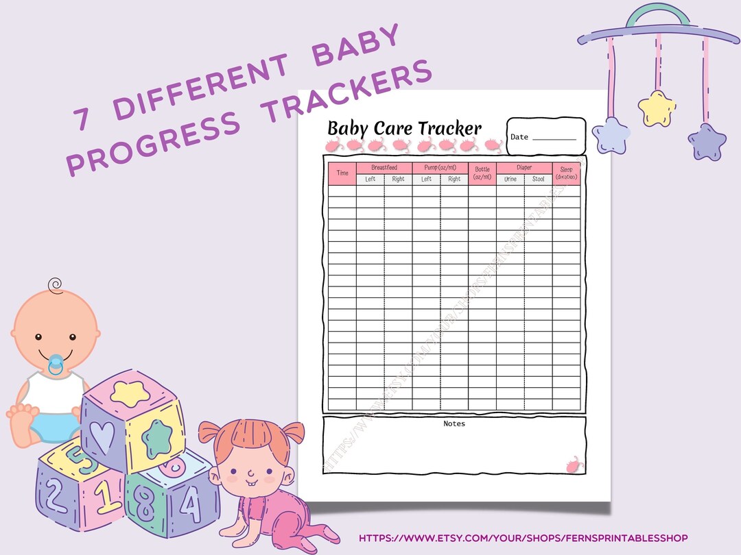 7 Printable Baby Care Progress Logs to Track Your Baby's Development ...