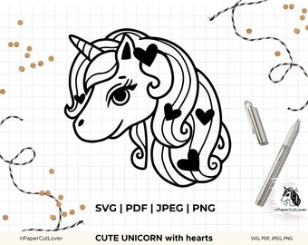 Unicorn Svg, Unicorn Coloring Book, Unicorn Face Png, Unicorn Head SVG, Valentine’s Day Coloring  Shirt Svg