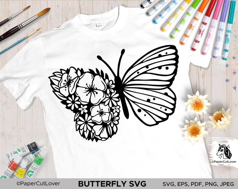Download Butterfly Svg Stacked Butterfly Svg Butterfly Vector Floral Butterfly With Flower Svg Paper Stickers Labels Tags Deshpandefoundationindia Org
