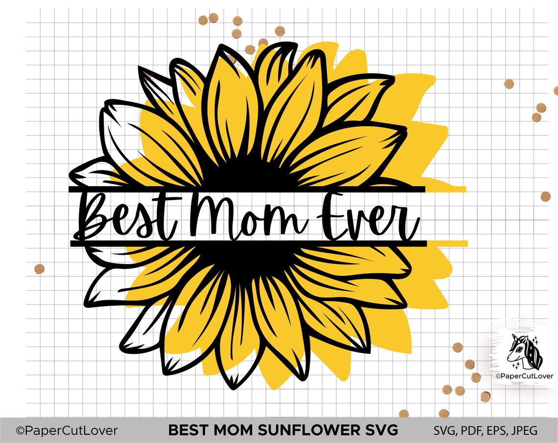 Best Mom Ever in Sunflower SVG Butterfly Png Sunflower and Etsy