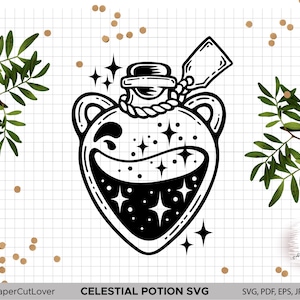 Mystical Potion Svg Bottle Svg Witchy potion svg Tattoo