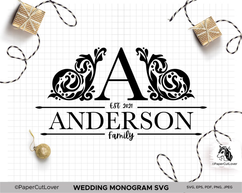 Download Paper Floral Split Monogram Svg Monogram Frame Last Name Monogram Svg Family Monogram Svg Paper Party Supplies