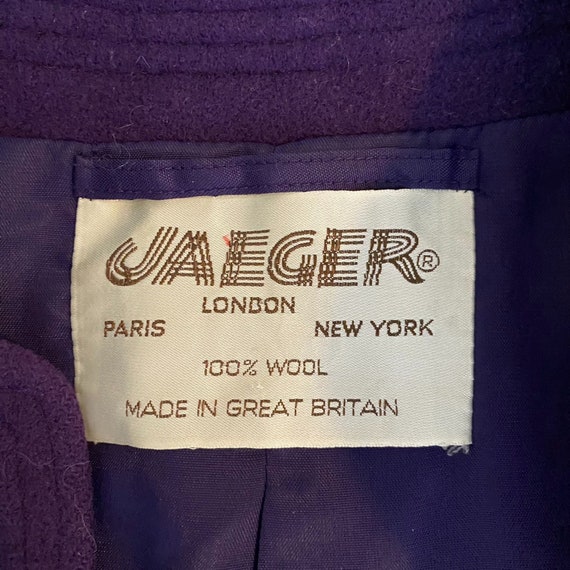 Vintage Jaeger Purple Wool Open Front Structured … - image 5