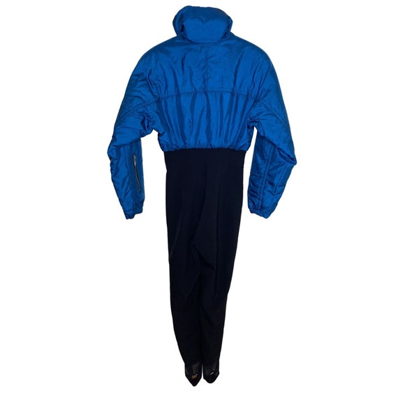 Vintage 80s Nils Skiwear Ski Suit W Blue Cropped Parka Top Black Stirrup Pants Size 10 Etsy UK