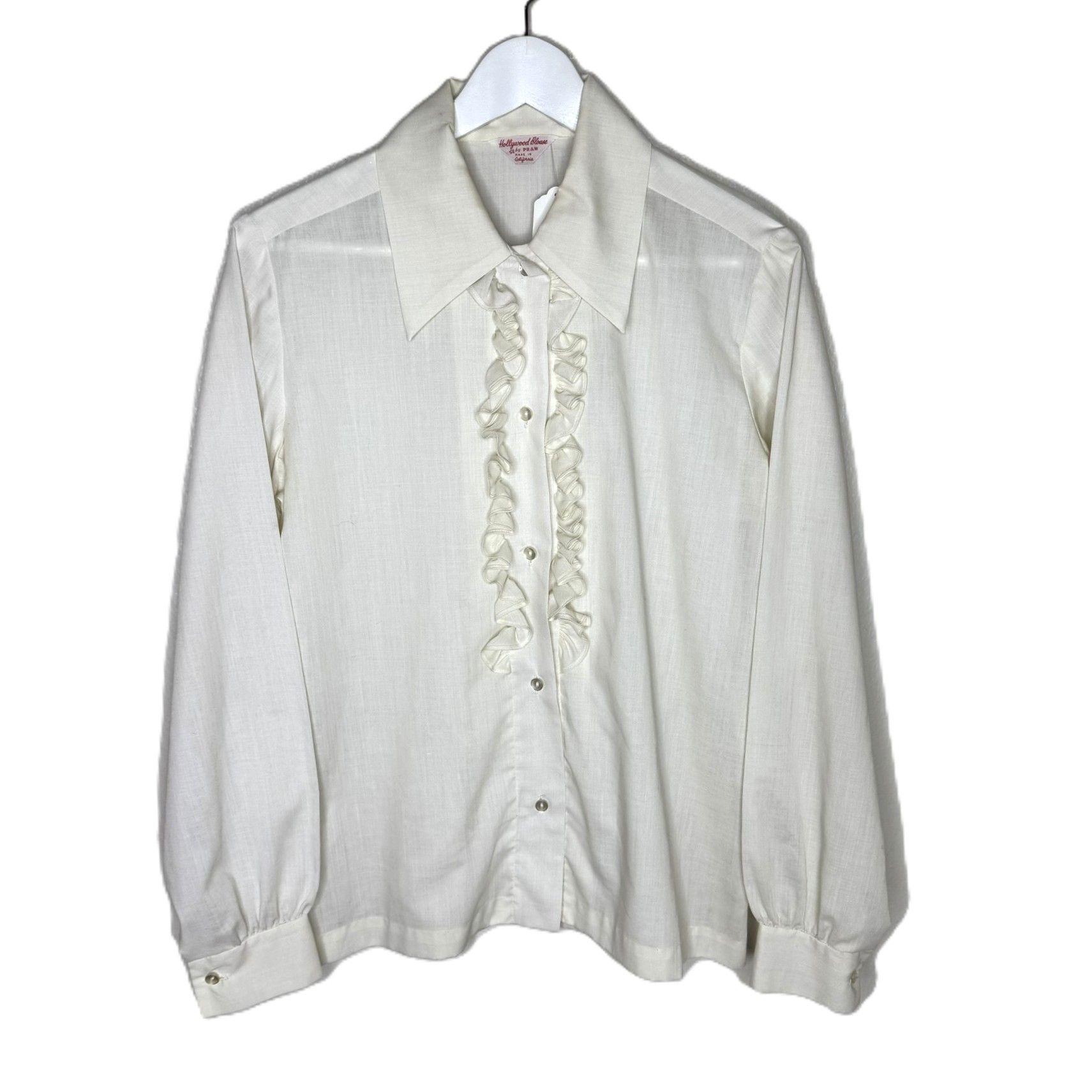 トップス 60-70s Ruffle Front Shirts WOMENS 60s 70s DISCO RUFFLE SHIRTS ADULTS FANCY DRESS