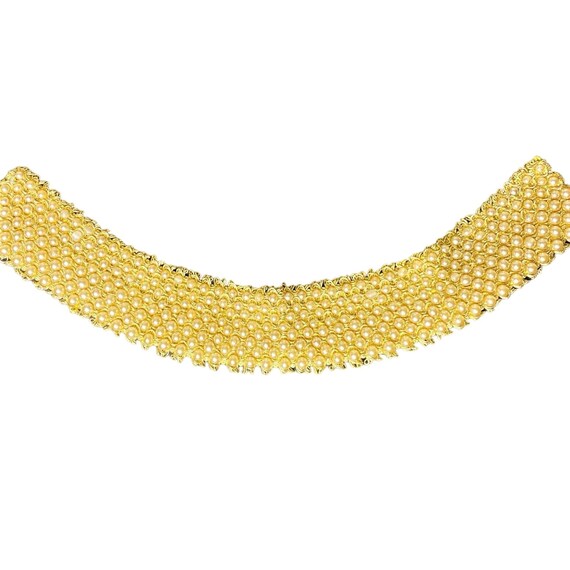 Vintage 50s 60s Faux Pearl Collar Necklace, Costu… - image 3