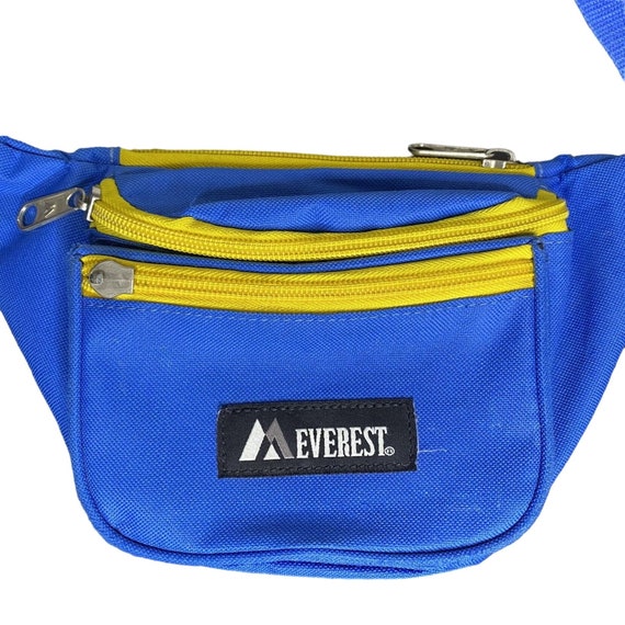 Vintage 90s Everest Blue & Yellow Fanny Pack, Bel… - image 2