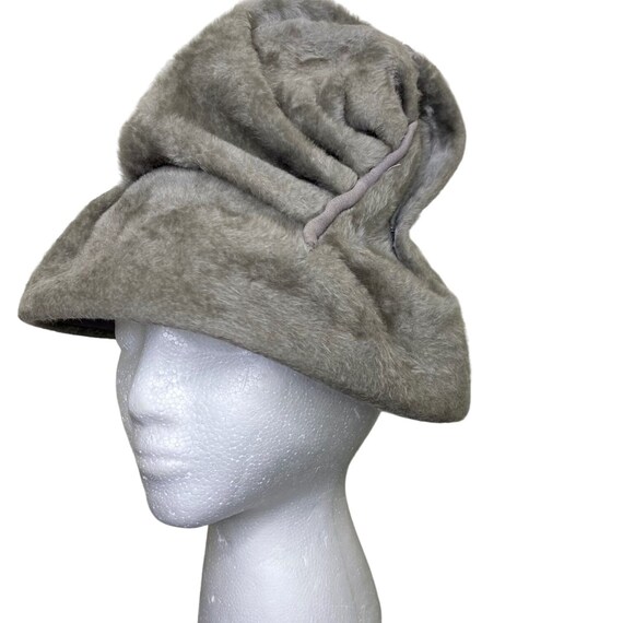 Vintage 50s Gray Faux Fur Musketeer Austrian Hiki… - image 1