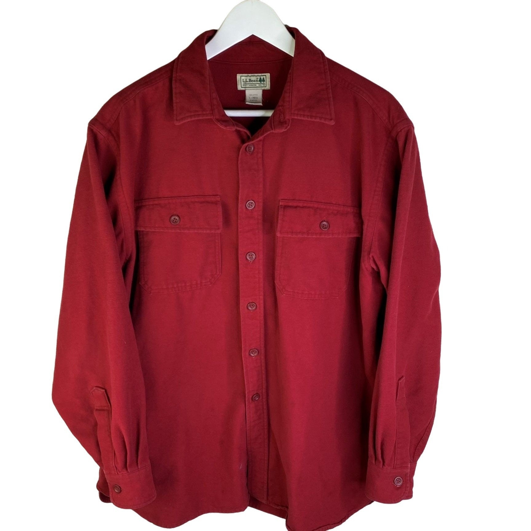 Kleding Herenkleding Overhemden & T-shirts Overhemden Vintage LL Bean Flanel Stijl Workers Shirt Button Up Shirt Maat XL 