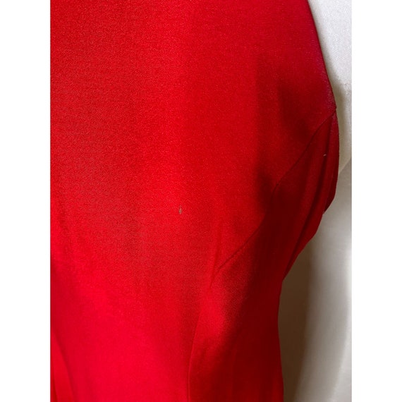 Vintage 90s Y2K Sexy Red High Neck Cross Back Max… - image 5