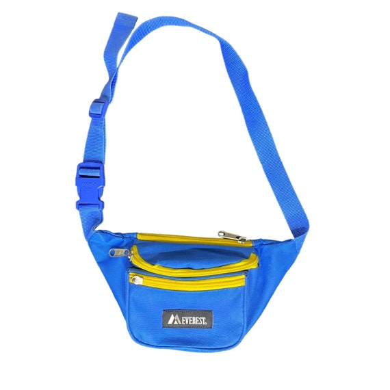 Vintage 90s Everest Blue & Yellow Fanny Pack, Bel… - image 1