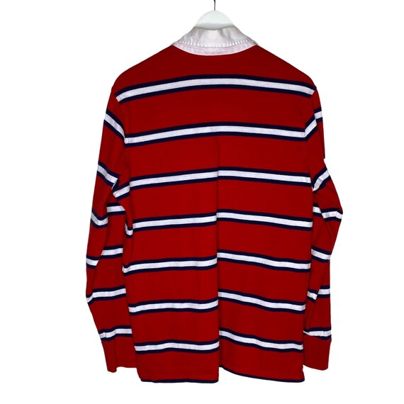 Vintage 90s Y2K Express Red Striped Long Sleeve R… - image 2