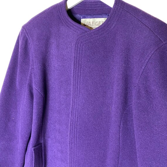 Vintage Jaeger Purple Wool Open Front Structured … - image 3