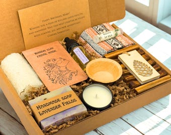 Birthday Spa Gift Box for Women – Relaxation Self Care Package for Mom, Sister or Best Friend – Cozy Pamper Gift Set for Her Special Day