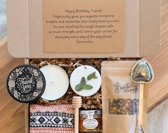 Thank You Gift Basket, Thank You Gifts for Women, Thank You Gift Box For Friend, Thank You Gift Coworker Spa Gift Basket,  tea gift box