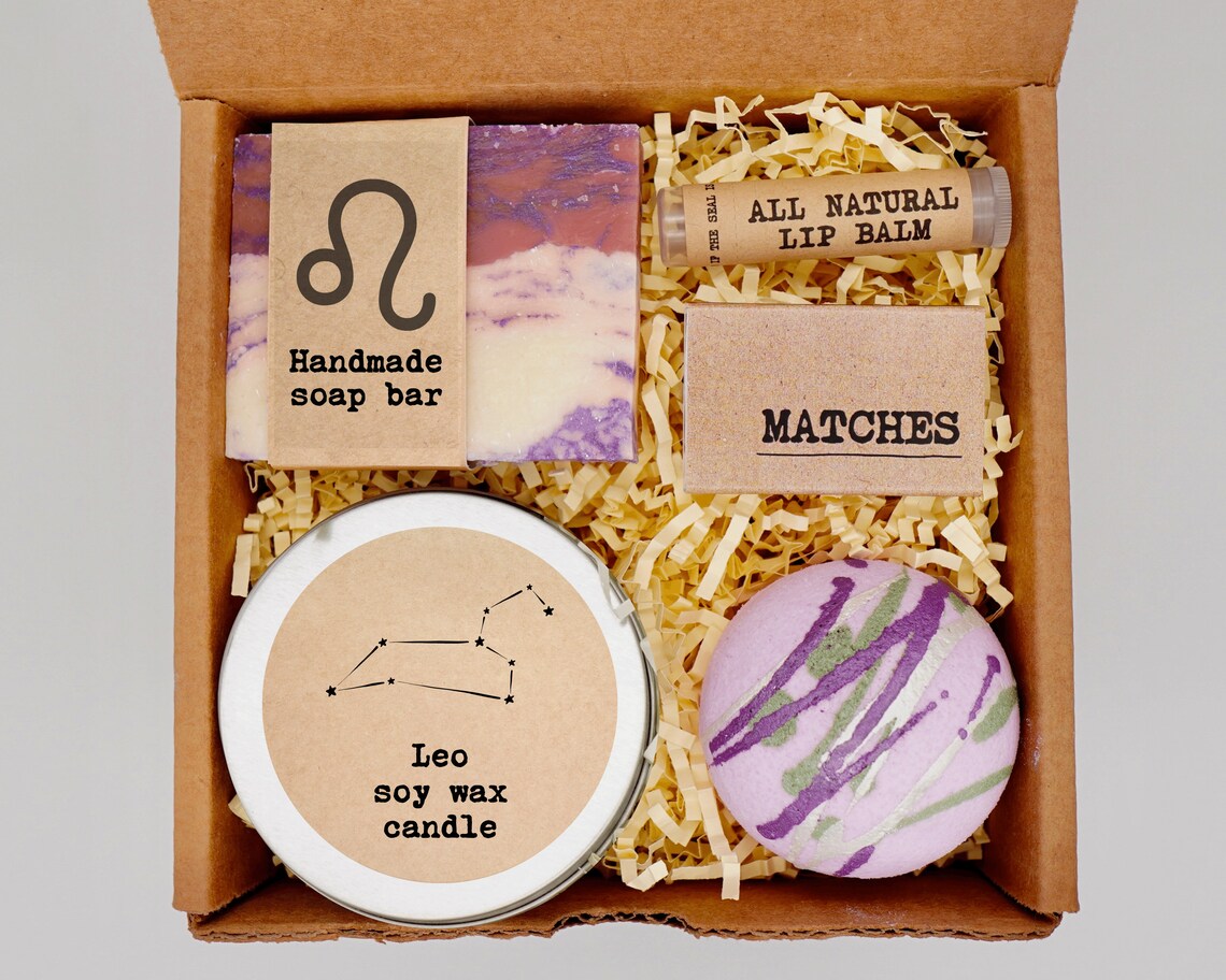 Leo Gift Box Self Care Leo Gift Personalized Leo gift box Etsy