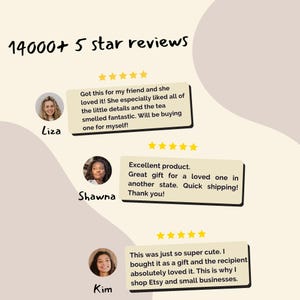 a woman's profile is shown with five stars