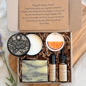Self Care Gift Box, Handmade Spa Kit, Cozy Relaxation for Women