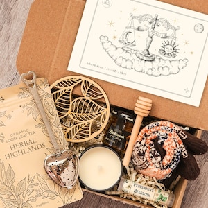 Personalized libra gift box, zodiac birthday gifts for women, tea gift box, astrology gifts for best friends, tea gift set, loose leaf
