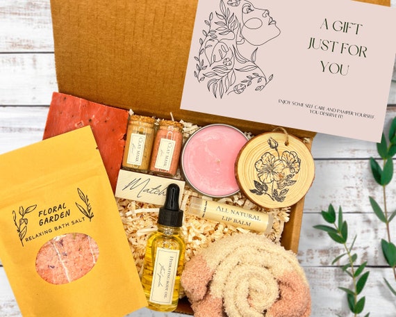 Cesta de regalo para mujer, regalo único para ella, regalos de cumpleaños  para mujeres, set de regalo relajante para spa, ideas para mujer, caja de