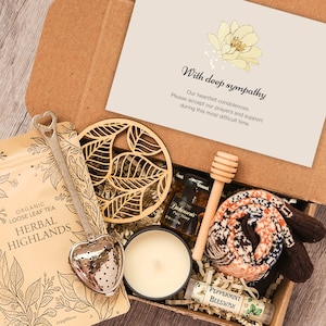 Sympathy gift loss of father, sympathy gift loss of mother, sympathy gift box, thinking of you care package, spa gift box, tea gift box